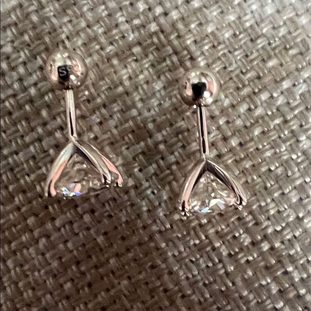 MOISSANITE  Stud Earrings 2 CT 925 silver screw backs 499 retail NWT - Picture 6 of 11